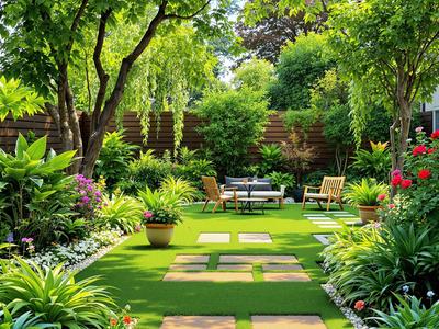 Beautiful backyard garden