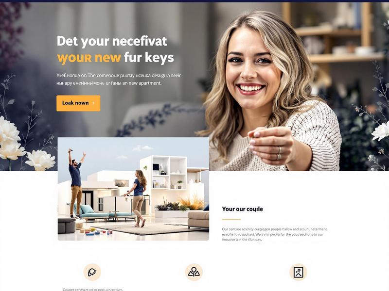 Couple receiving house keys